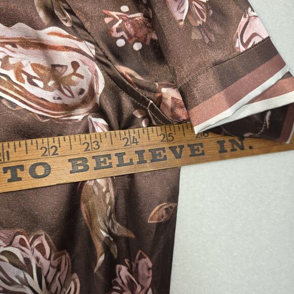 Suslo Couture Mens Shirt 2XL Red Silky Big & Tall Casual Party Event NWT - Picture 4 of 13